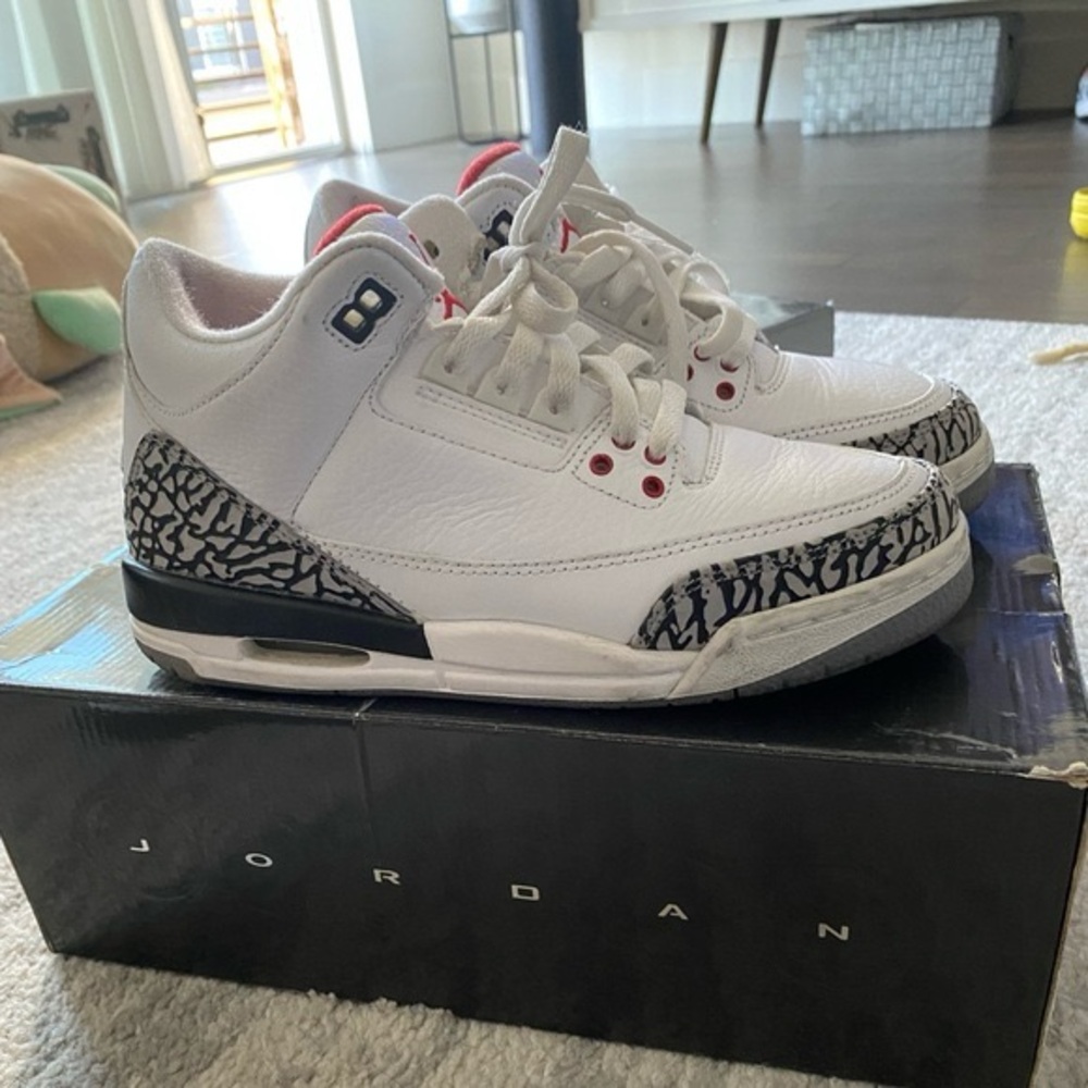 Jordan White and Black Athletic Shoes - Picture 10 of 12